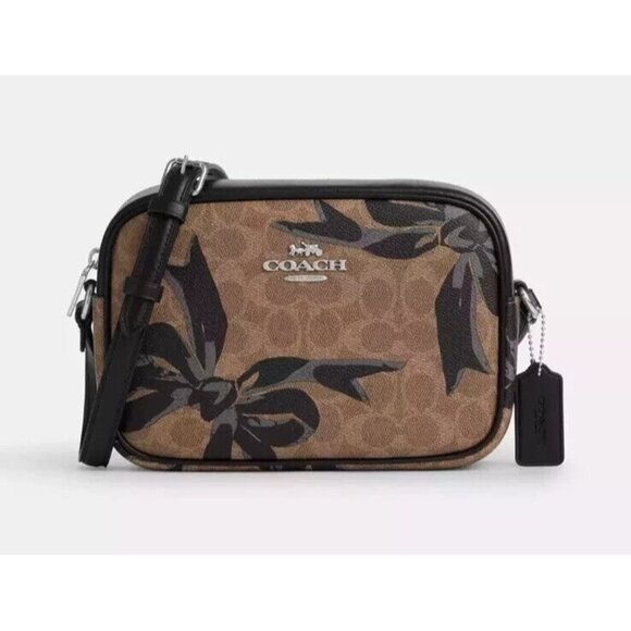 Coach Jamie Camera Bag In Signature Canvas With Bow Print CZ769 - Picture 1 of 3